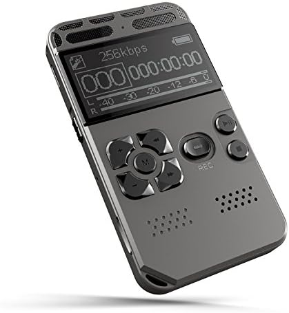 Digital Voice Recorder [2018 UPGRADED by eBright] 8GB Audio Recorder for Lectures - Voice Activated Recorder with MP3 Player - 850mAh High Capacity Li-Battery for up to 40 hours life (Large)