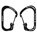 Locking Carabiner Clip, Black, 1-3/32 in