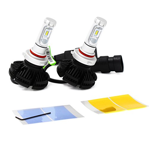 Alla Lighting 2017 X3 Newest 6000lm DIY 3 Colors White Gold Yellow Ice Blue Xtremely Super Bright High Power ZES Chips Mini 9005 HB3 LED Headlight Conversion Kits Bulbs — 2 Year Warranty (9005 HB3)