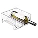 InterDesign Stackable Wine Storage Rack – Free Standing Organizer for Refrigerator or Kitchen Countertops - Holds 2 Bottles, Clear