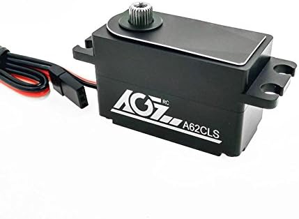 AGF RC Servo Waterproof Aluminium Top Einachsiges Servo Metal Gear Digital Servo Baja 12kg Servo for RC Car Low Profile Coreless Motor Engines