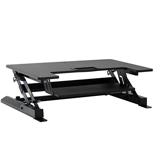 Best Choice Products 36in Standing Desk, Height Adjustable 2Tier Desk