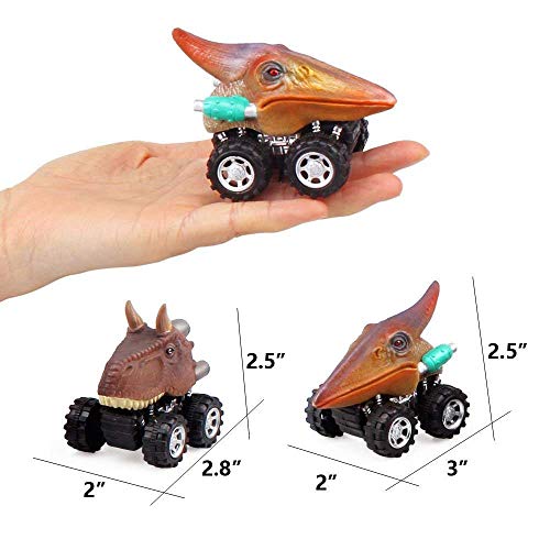 image for ZHMY Dinosaur Toys, Pull Back Dinosaur Cars, Creative Gifts for 3-12 Y