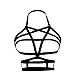 Women Pentagram Harness Elastic Cage Bra Strappy Hollow Out Bra Bustier