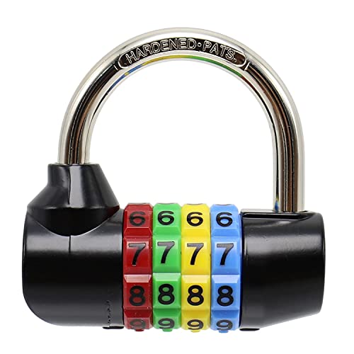 Bosvision 4Digit Combination Padlock, 2.5" Width, Locker Lock, Gym