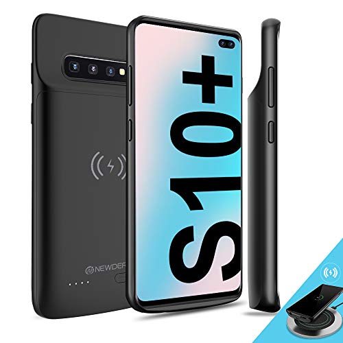 [Upgraded] Samsung Galaxy S10 Plus Battery Case Qi Wireless Charging Compatible, Newdery 5000mAh Slim Rechargeable Extended External Charger Case Compatible Samsung Galaxy S10+ (2019)-(6.4" Black) - Thumbnail 7