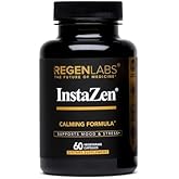 InstaZen Natural Stress Relief Supplement Mood Support | Doctor Formulated Herbal Calm Formula with DHHB, Safranal Extract, L-Theanine, Lemon Balm | Stress Support - 60 Capsules Regen Labs