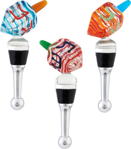 LSArts Wine Bottle Stopper, Hanukkah Dreidel