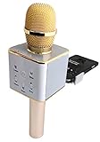 Templeton 3-in-1 Wireless Karaoke Microphone w/ Built-In Bluetooth Speaker, Echo & Effects Functions- Use w/ iPhone, Apple, Android, PC, & Smartphones w/ Free Cell Phone Lyrics Holder