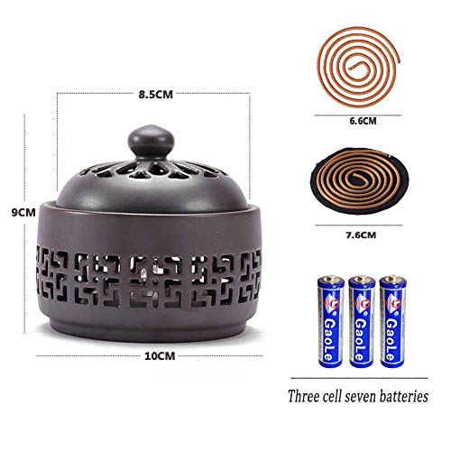 XinXu Incense Burner, Coil Incense Holder Ceramic Censer Incense Burner Holder for Home Decoration Tea Ceremony