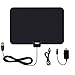 Digital TV Antenna,Tekey HDTV Antennas for Digital TV Indoor 50 Mile Range with Detachable Amplifier Signal Booster,USB Power Supply and 10FT High Performance Coax Cable