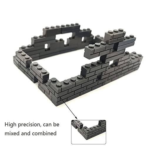 dspitwod Masonry Walls Dark Gray Building Bricks Loot Pieces