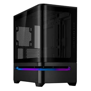 ASUS Prime AP202 Micro-ATX PCケース 湾曲したガラスパネル 420mmまでGPUをサポート PRIME AP202 TG BLACK