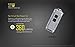 Nitecore TIP 360 lumen USB rechargeable keychain light Black body with EdisonBright brand USB charging cable