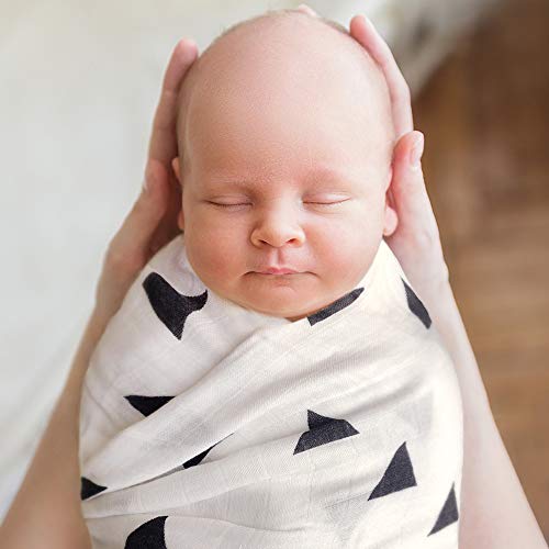 KiddyCare Baby Swaddle Blanket - Bamboo Muslin Swaddling for Boy and Girl - Soft Swaddles for Infants - Large 47" x 47"Unisex Swaddle Wraps 4 Pack