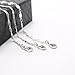 T-Doreen Layered Hollow Flower Sequins Beaded Chain Choker Necklaces for Women Girls Silver Plated