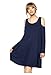My space Clothing Women's Long Sleeve Cold-Shoulder Jersey Swing Dress(S-Plus Size)