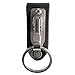 Saim Leather Belt Loop Keychain, Stainless Steel Keychain with Key Chain Ring Design Faux Leather Belt Loop Key Chain 1 Pcs