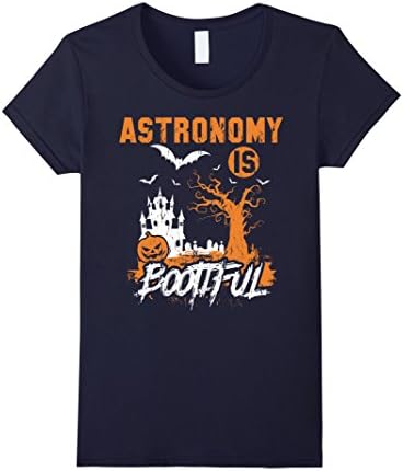 Womens Halloween Astronomy Gift T-Shirt Small Navy