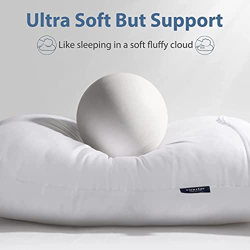 viewstar Queen Size Bed Pillows for Sleeping 2 Pack, Soft Down