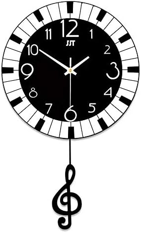 Pmrioe Musical Notes, Clock, Wall Clock, Living Room, Children'S Art Decoration, Home Personality Clock, Simple Wall Clock, Mute Clock