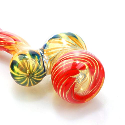 FNC CRAFT 2019 New Style Pipe Yellow & Red Hand-Made Stripes Unbreakable (4.7-inch)