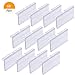 Darmulty 60 Pcs Clear Plastic Label Holder Tag Label Card Merchandise Sign Display Holder for Classification Mark, 6cm x 4.3cm