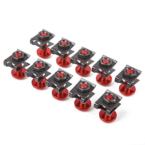 XX eCommerce Motorcycle Motorbike Universal Aluminum Accessories M6 10pcs Motorcycle Fairing Bolt Screw Fastener Speed Clip Fixation Nut kit for BMW Yamaha Honda Kawasaki Harley Ducati