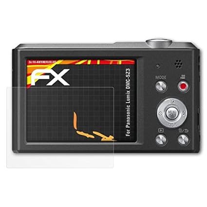 atFoliX Schutzfolie kompatibel mit Panasonic Lumix DMC-SZ3 Displayschutzfolie, HD-Entspiegelung FX Folie (3X)