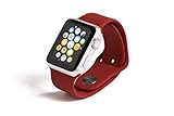 Gorillatronics 38mm Replacement Band for Apple Watch - High Performance Sport Silicon (Dark Red (Small/Medium))