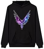 Womens Maverick Logo hoodie Logan Paul and Jake Paul Sweatshirt Parrot Logo Pullover Black