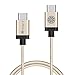 Type C, iOrange-E USB C to C 6.6ft Braided Cable Rapid Charge for Nexus 5X, Nexus 6P, Chromebook Pixel, OnePlus 2, Lumia 950, ZUK Z1 and Other USB Type C Supported Devices,Gold