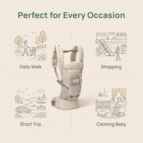 Baby Carrier for Newborn to Toddler,Infant Carrier 4-in-1 Adjustable Baby Wrap with Lumbar Support, Baby Chest Carrier All-Day Comfort, 7–66 lbs ，Natural Cotton 3 Layer Baby Muslin Square Wipes