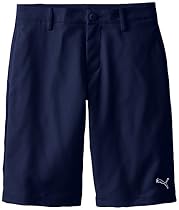 Puma Golf Boys Junior Tech Short, Peacoat, Small