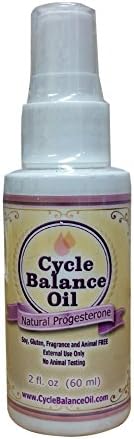 Cycle Balance Natural Progesterone Oil - 2 Ounces - Bio-Identical USP - Helps Relieve PMS and Menopause Symptoms and Promotes Hormone Balance