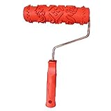 MagiDeal 7inch Empaistic Floral Pattern Painting Roller Brush Set Mural Wall Decoration Art