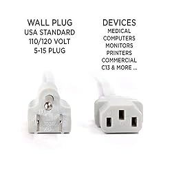 THE CIMPLE CO 25 Feet - 3 Prong AC Power Cable for