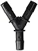 Eldon James Y0-6BN Black Nylon Equal Barbed Y-Connector, 3/8