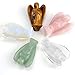Top Plaza 1.5'' Carved Pocket Crystal Guardian Angel healing Reiki Figurines Statue(Rose Quartz)