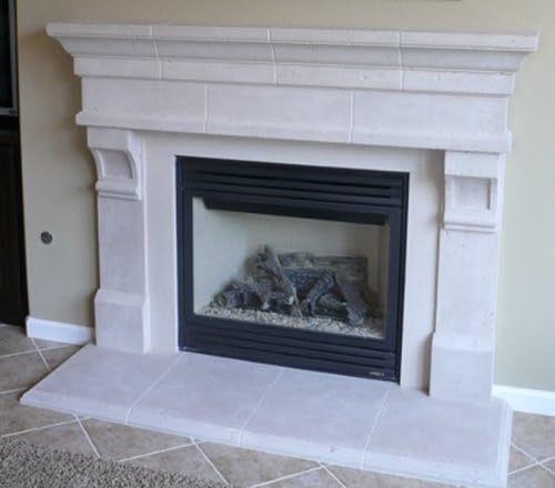 Pinnacle Precast Fireplace Mantel and Surround in TraverStone