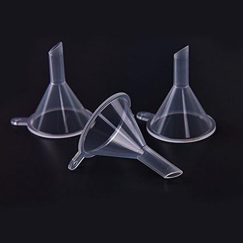 Mini Plastic Clear Transparent Funnel Filter for Filling Small Bottles Fragrance Essential Oils Blend &amp; Sand Art &amp; Science Laboratory Chemicals &amp;Small Samples of Perfume Liquid Emulsion Craft(24pcs)