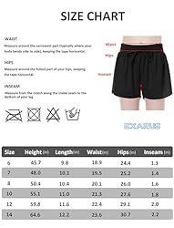 EXARUS Girls Flowy Butterfly Shorts Athletic 2 in 1