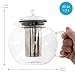 Glass Teapot with Removable Stainless Steel Infuser - Borosilicate Glass Stovetop Safe Tea Pot and Tea Strainer Set, 50 Ounce / 1500 ml, Tea Maker Kettle for Loose Leaf Iced Blooming and Flowering Tea
