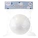 Mega Crafts White Poly Craft Foam 10 Inch Ball, Durable, Solid Polystyrene Balls for Arts & Crafts, Ornaments, School Projects, Knitting & Party Favors, Great for Kids, Teachers & Artists