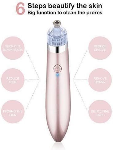 GNEY Electronic Blackhead Acne Remover Portable Facial Pore Cleaner Vacuum Extractor Tool Blackhead Cleaner Acne Remover Tool Kit