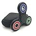 TeeJay Fidget Spinner by Premium Quality Tri Spinner - Perfect for ADHD EDC ADD Anxiety Autism and Boredom - Super Quite Focus Toy for Kids and Adults (Black/Multi Color with Ceramic Bearing)