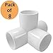 SELLERS360 4Way 1 1/4 in PVC Fittings Corner Cross Elbow 45 90 Degree for Greenhouse Shed Pipe, Tent Connection Tee, Furniture Build Grade SCH40 [Pack of 8]