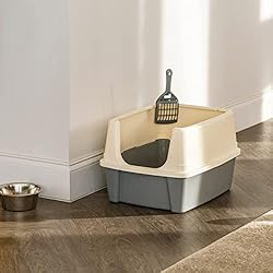 Amazon Basics Large Cat Litter Box with High