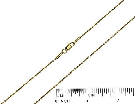 18K Gold 1.5mm PermaGold Layered Twisted Nugget Necklace, 18 Inch