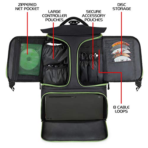 ENHANCE Console Gaming Backpack Compatible with Xbox Series X , Xbox